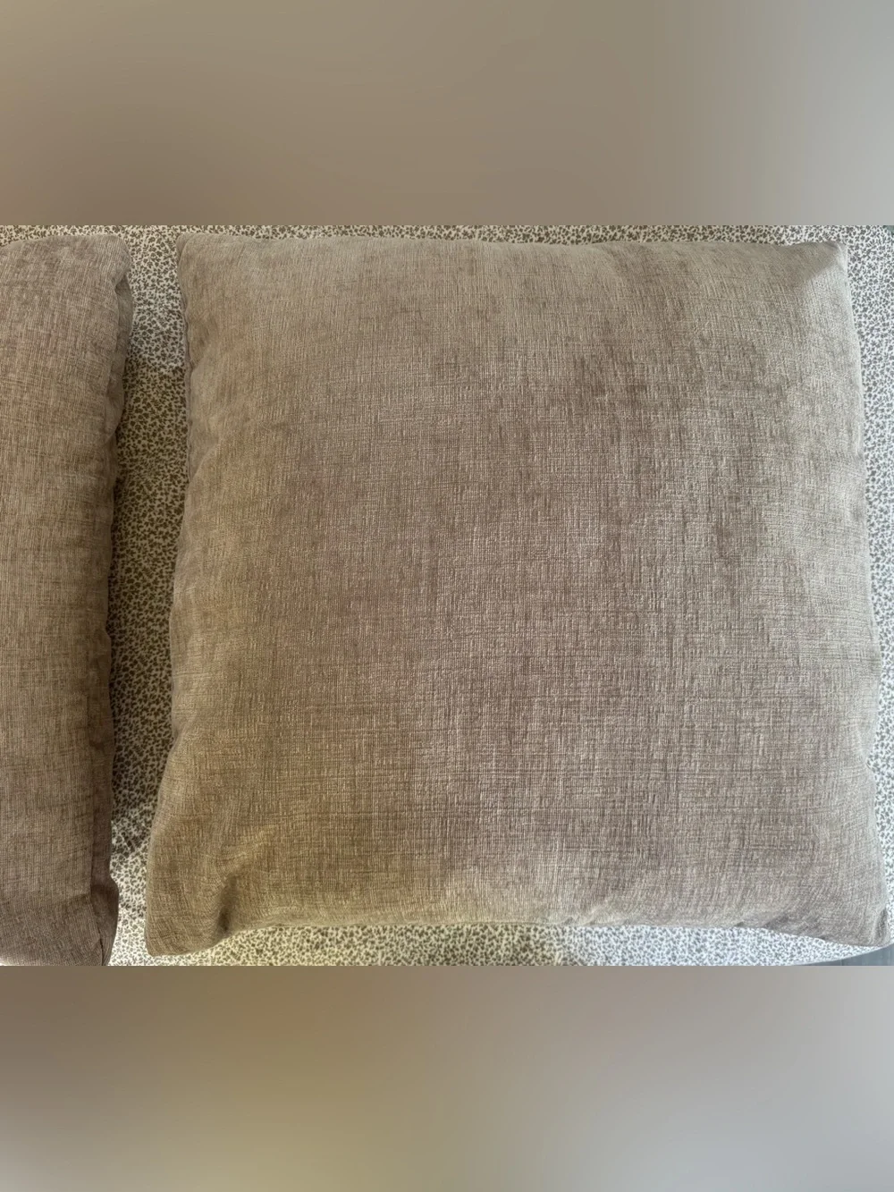 NWOT Neutral Taupe 20in by 20in Decorative Throw Pillow Covers - Set of 2